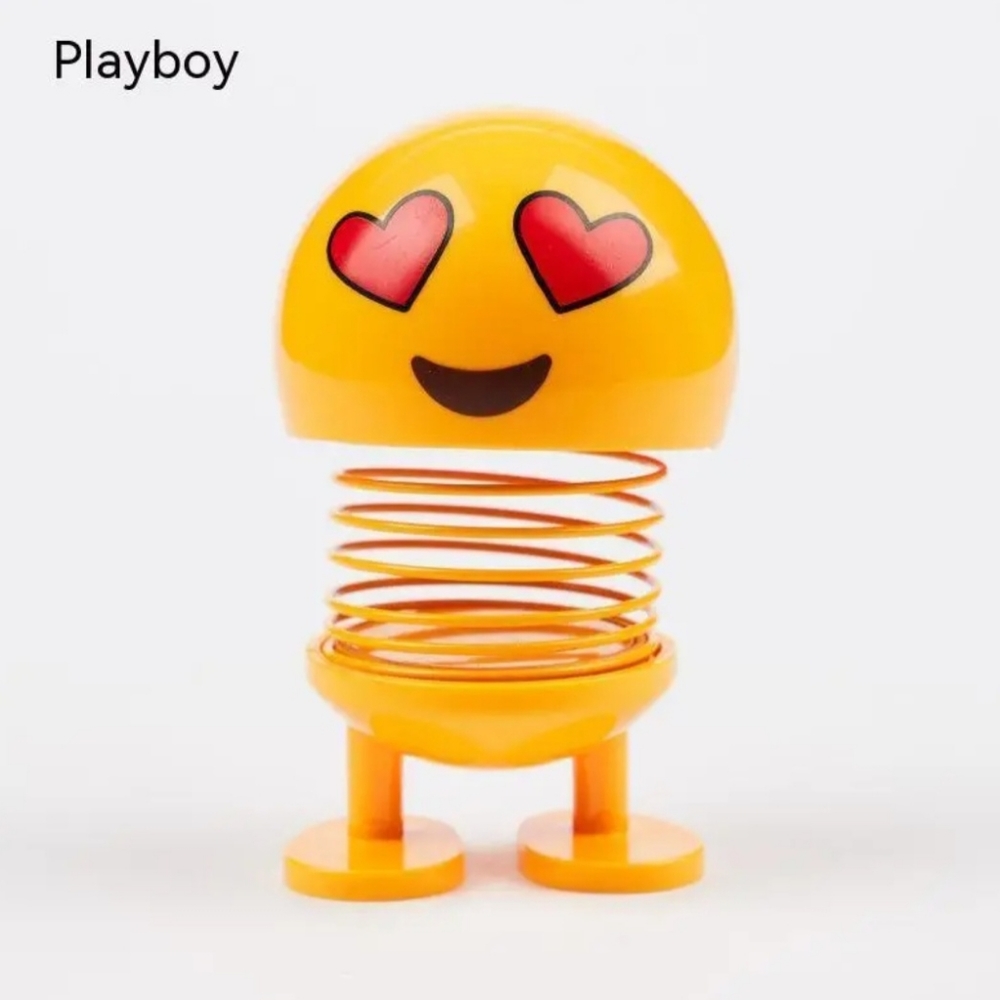 1pcs, Car Decorative Ornaments, Happy Emoticon, Spring Shaking. (New)